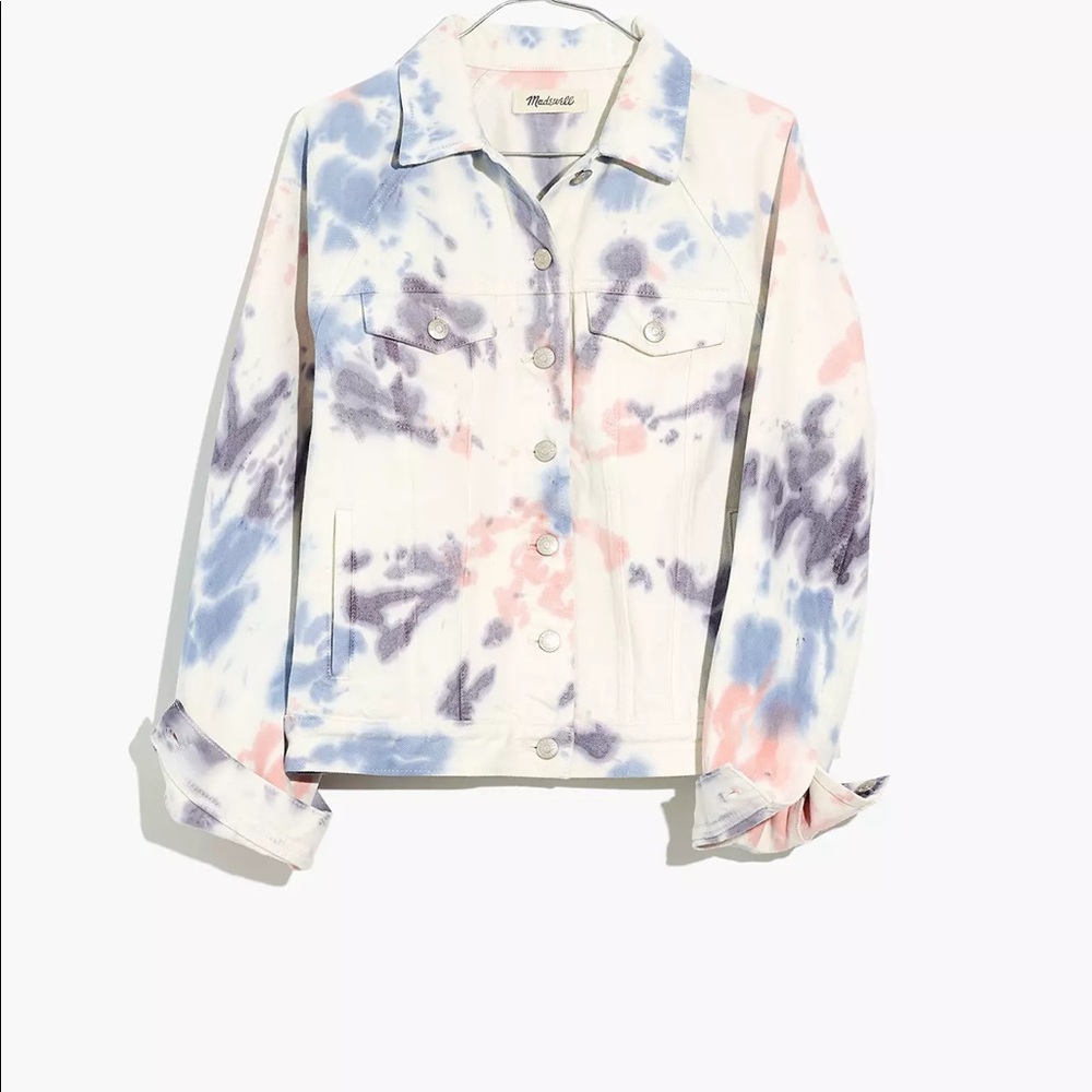 Madewell The Raglan Oversized Jean Jacket: Tie-Dyed Edition size XL - Picture 10 of 11